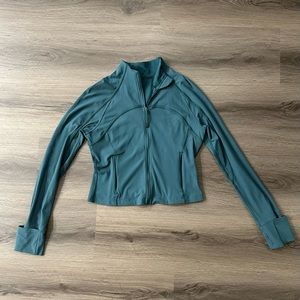Lululemon Cropped Define Jacket *Ribbed Nulu Green Jasper